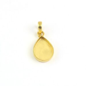 925 Sterling Silver Pear18k gold plated Pendant