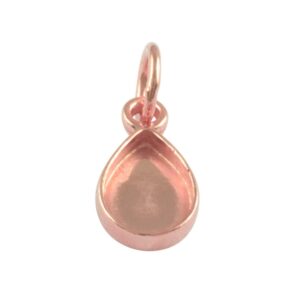 925 Sterling Silver Pear 18k Rose gold plated Pendant
