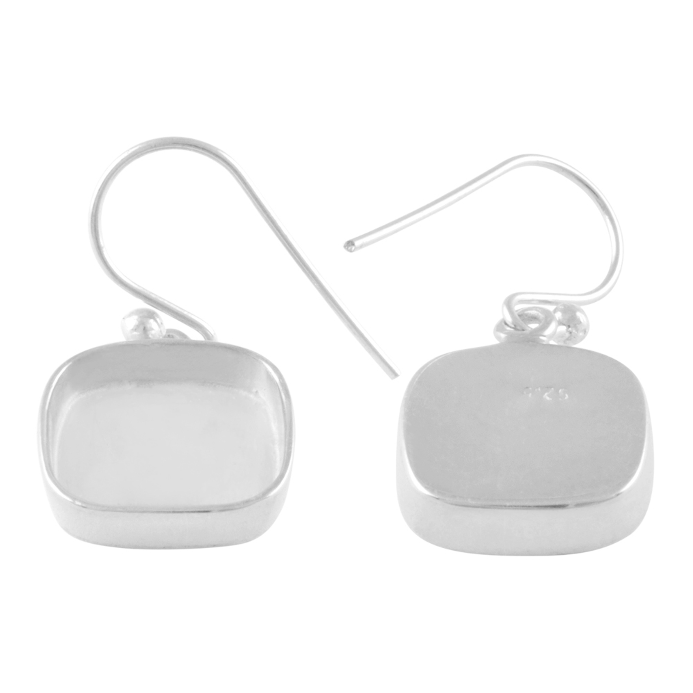 925 Sterling Silver Cushion Earring