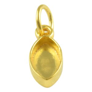 925 Sterling Silver Marquise 18k gold plated Pendant