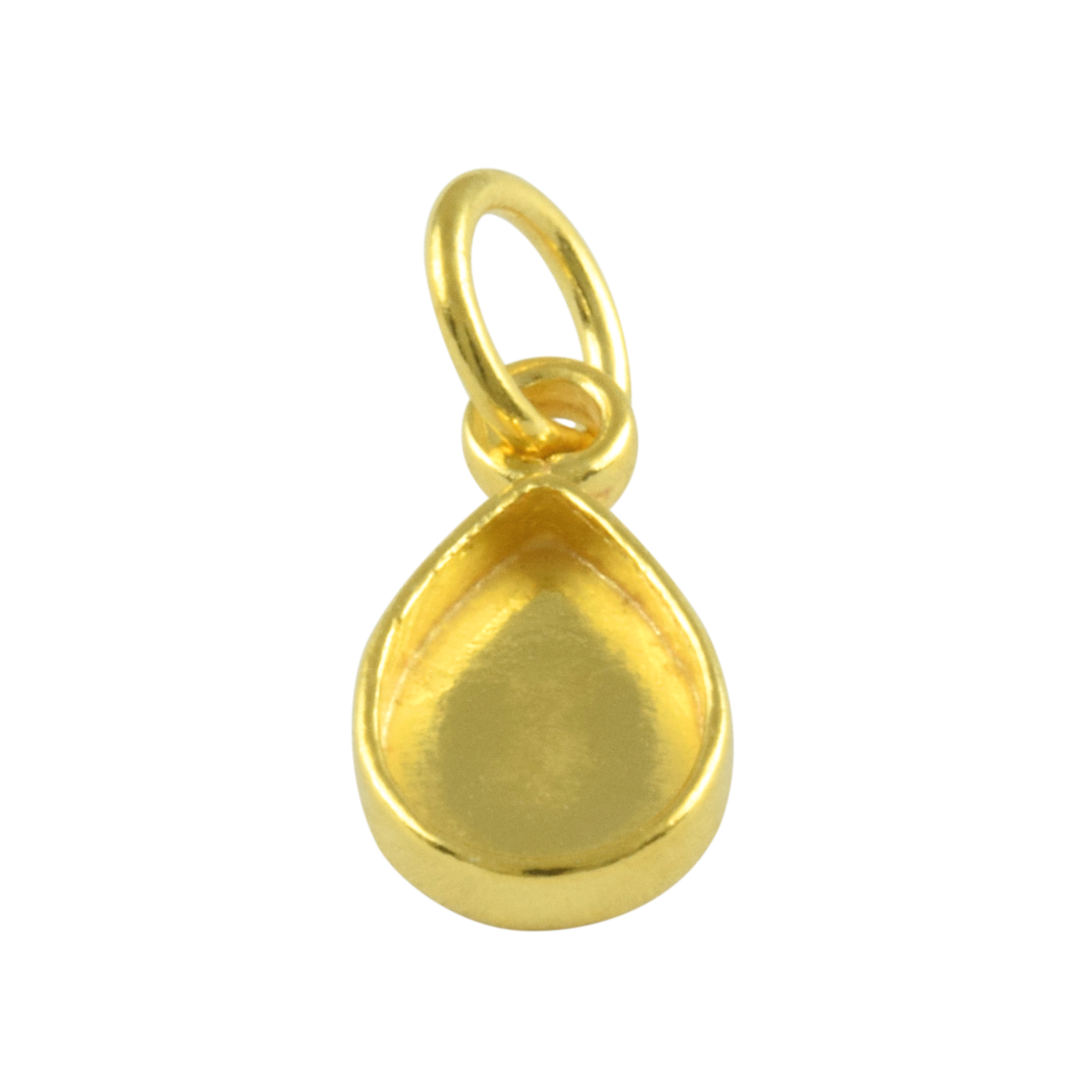 925 Sterling Silver Pear 18k gold plated Pendant