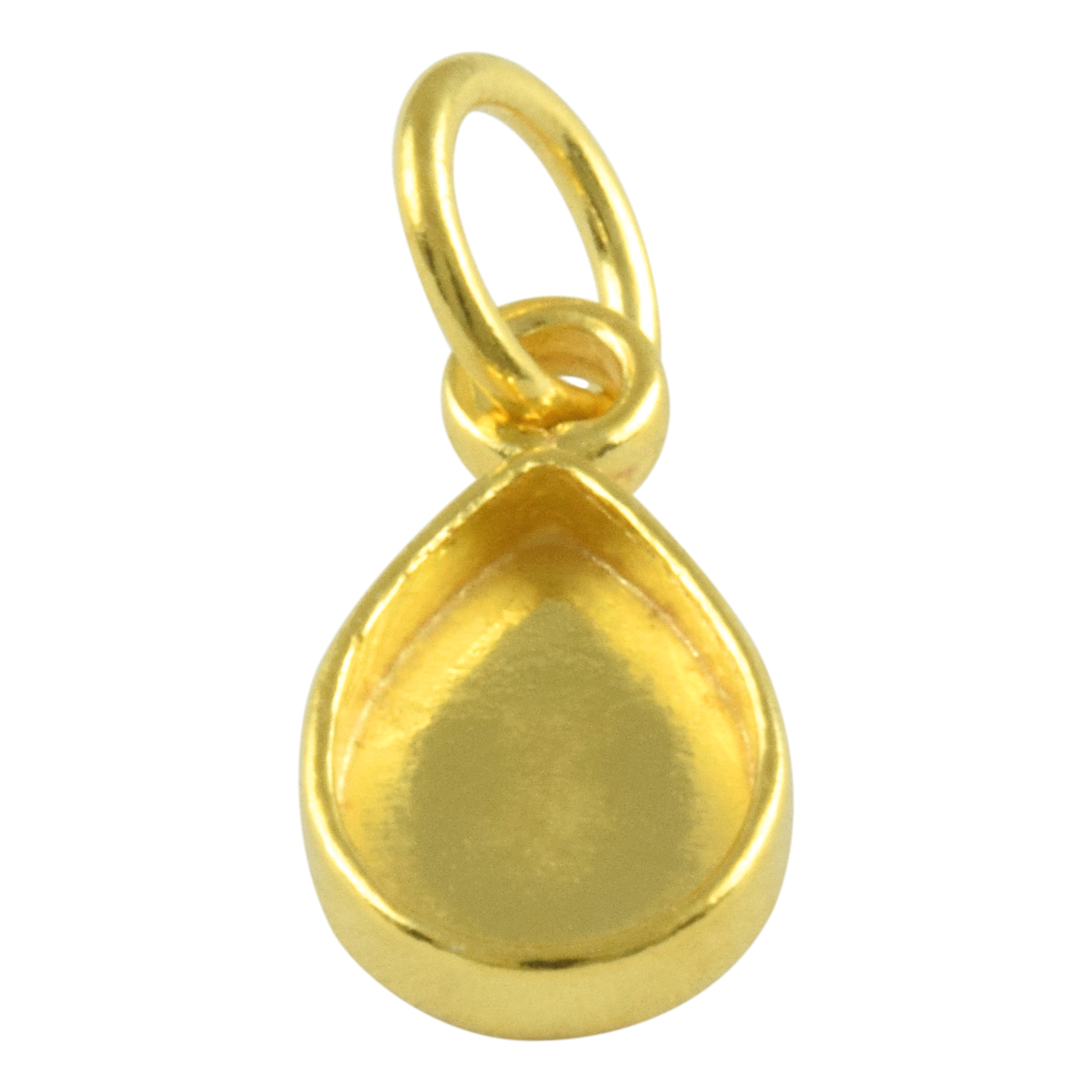 925 Sterling Silver Pear 18k gold plated Pendant