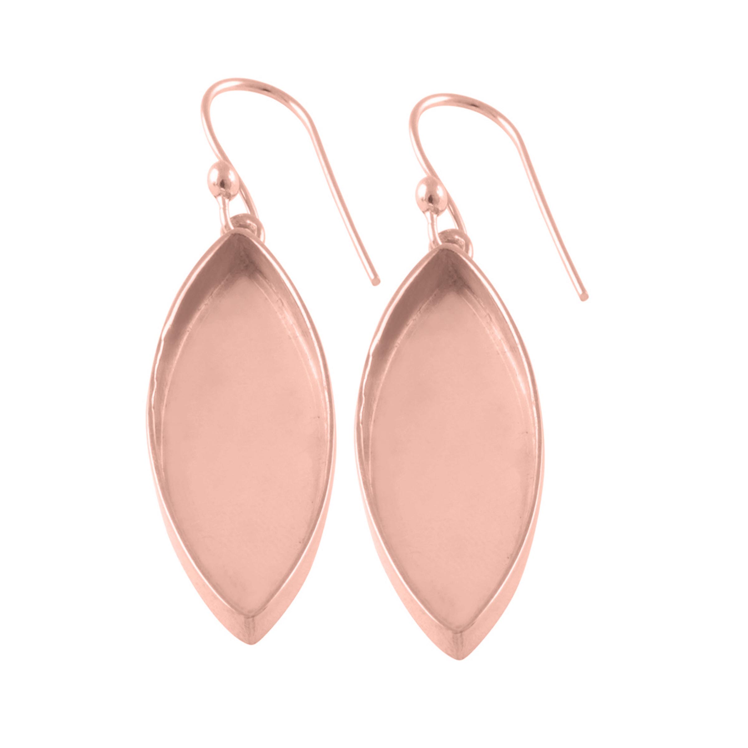 925 Sterling Silver Marquise 18K Rose gold plated Earring