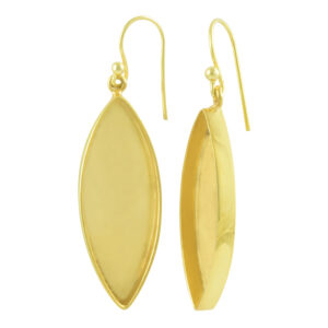 925 Sterling Silver Marquise 18K gold plated Earring