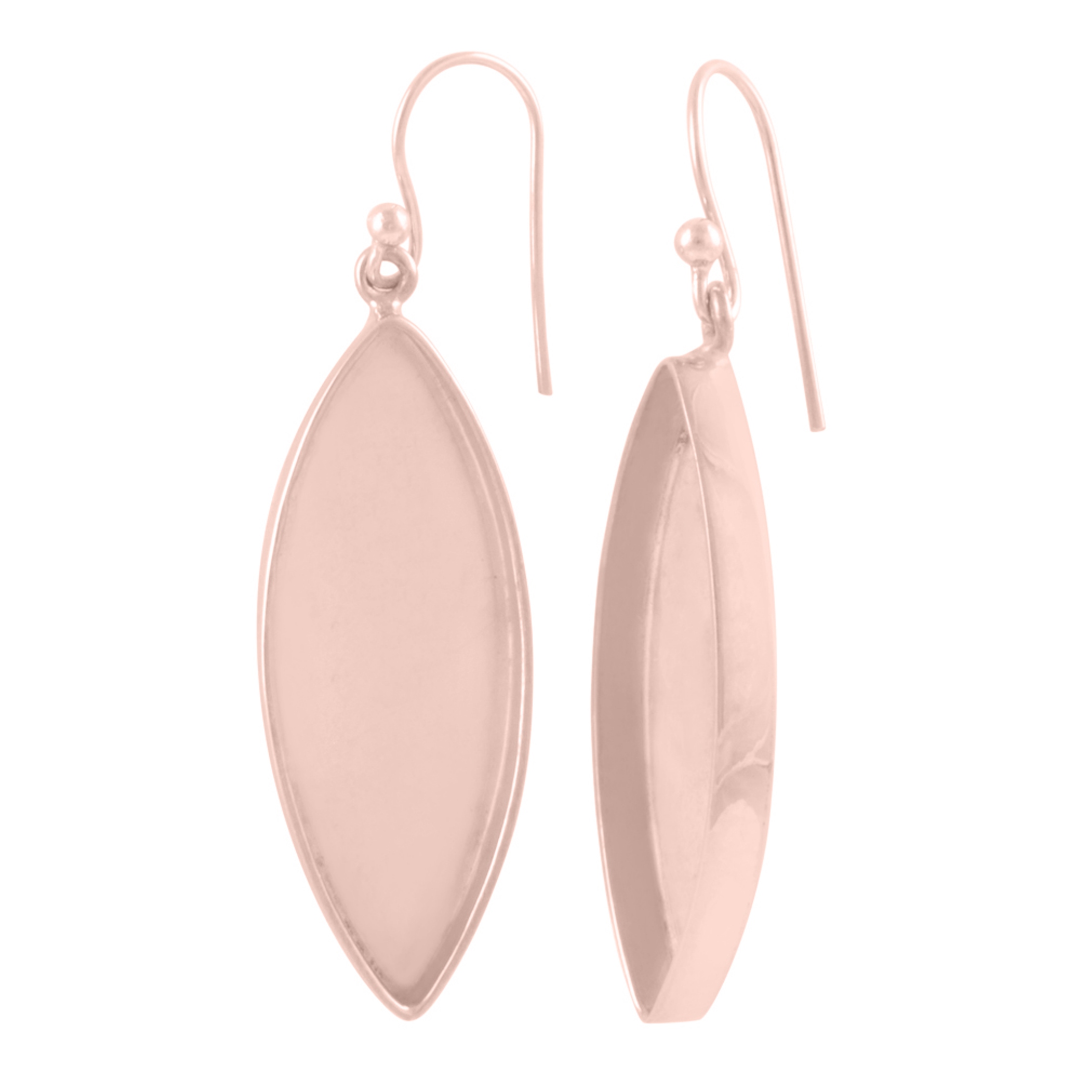 925 Sterling Silver Marquise 18K Rose gold plated Earring