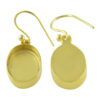 925 Sterling Silver Oval 18k Gold plated Earring - Image 3