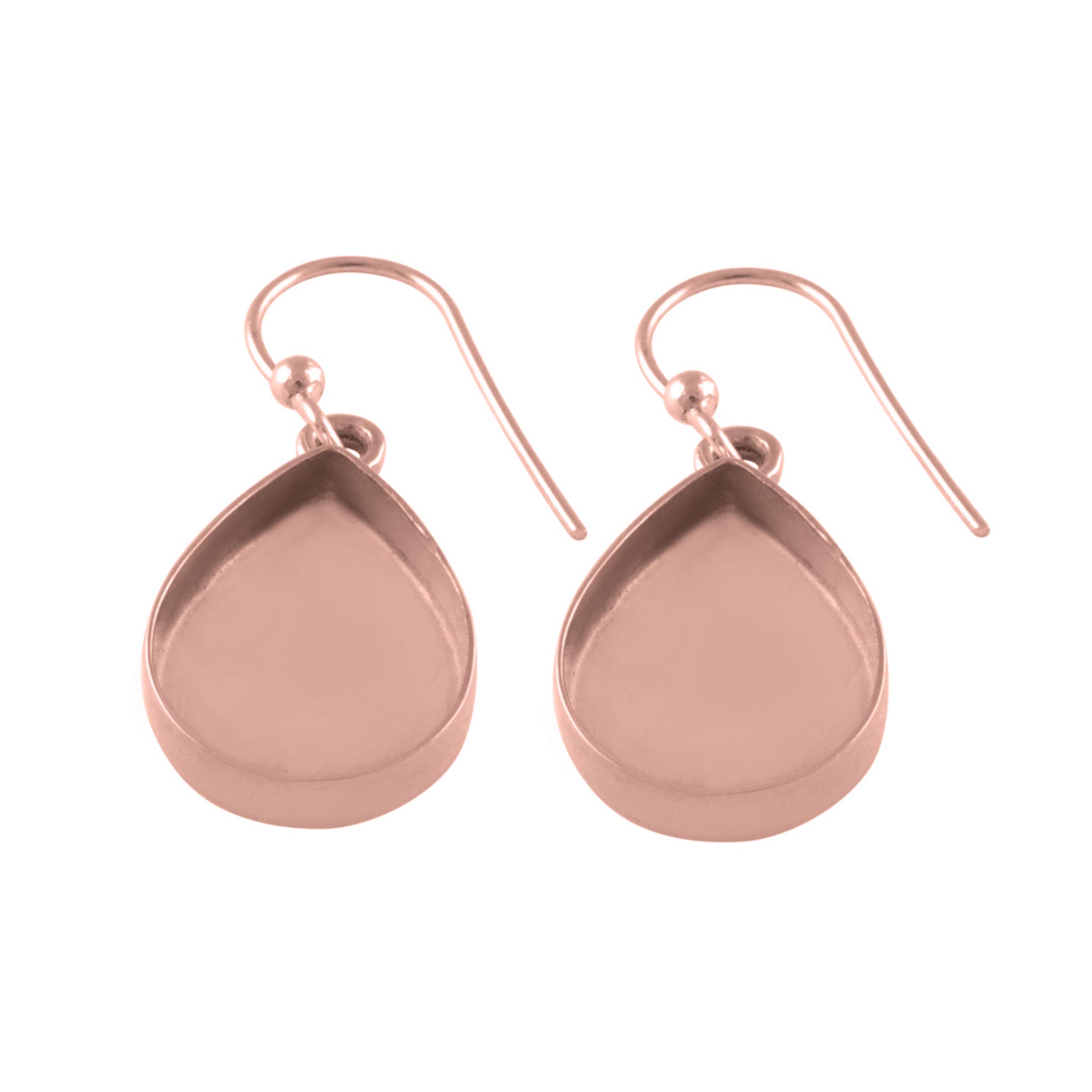 925 Sterling Silver Pear 18k Rose Gold plated Earring