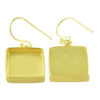 925 sterling silver 18k gold plated Square Earring - Image 3
