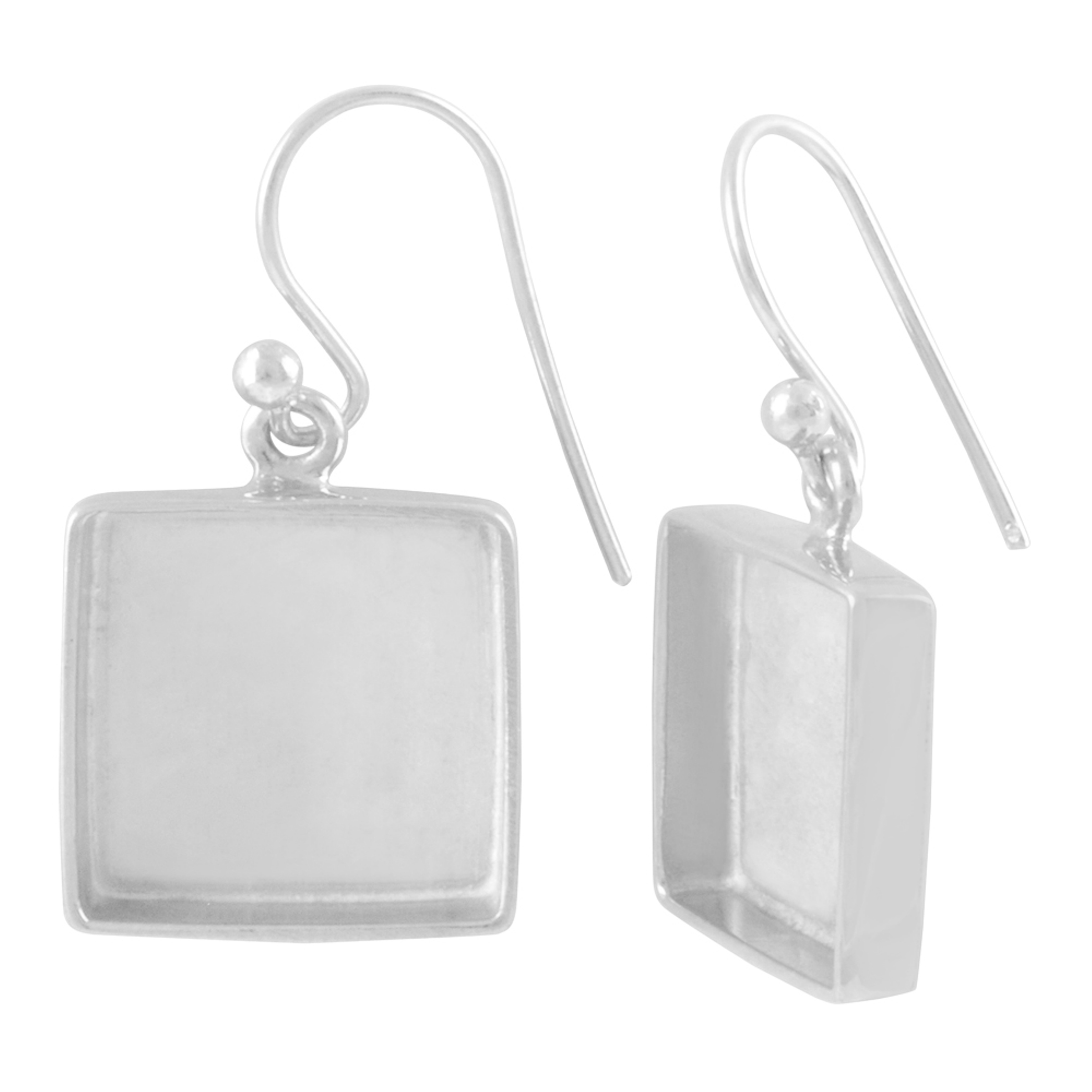 925 sterling silver Square Earring