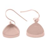 925 sterling silver Trillion 18k Rose gold plated setting Earring - Image 3