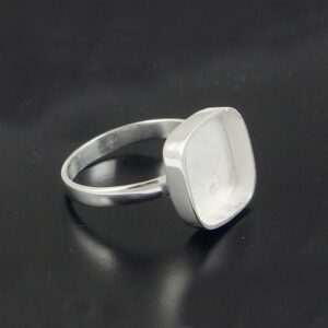 925 Sterling Silver Cushion Ring