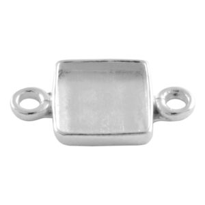 925 Sterling Silver Square Connecter