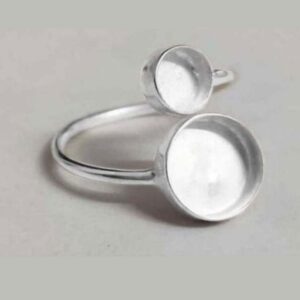 925 Sterling Silver Double Round Rings